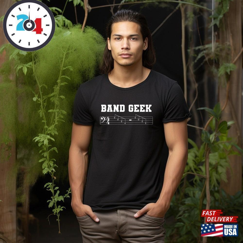 Band Geek Bass Clef Music Student Humor Unisex T-Shirt